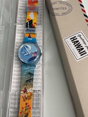Swatch Exclusive Hawaii Destination Watches Pau Hana Time 34mm Model GZ339